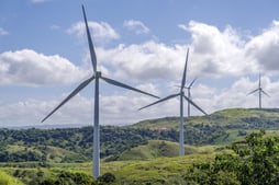 wind farm turbine in outback